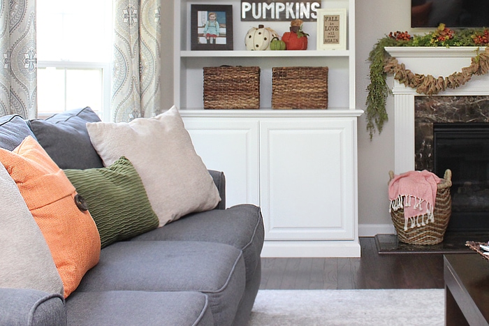 family room fall house tour