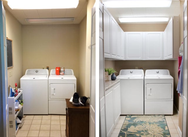 Laundry Room Makeover - Small laundry room made beautiful