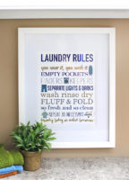 Laundry Room Makeover - Small laundry room made beautiful