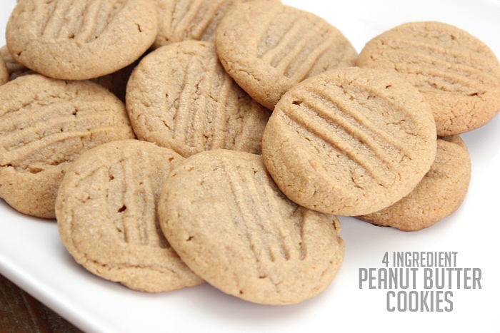 Peanut butter Cookies on a plate.