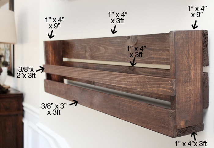 Measurements on the wooden hanging platter.