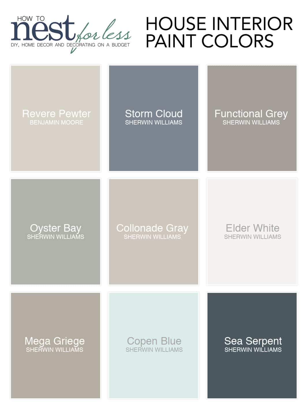 All The Paint Colors I Use in My House - How to Nest For Less