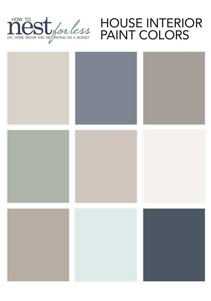 whole house interior paint palette