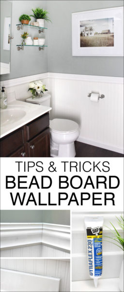 Tips and tricks bead board wallpaper graphic.