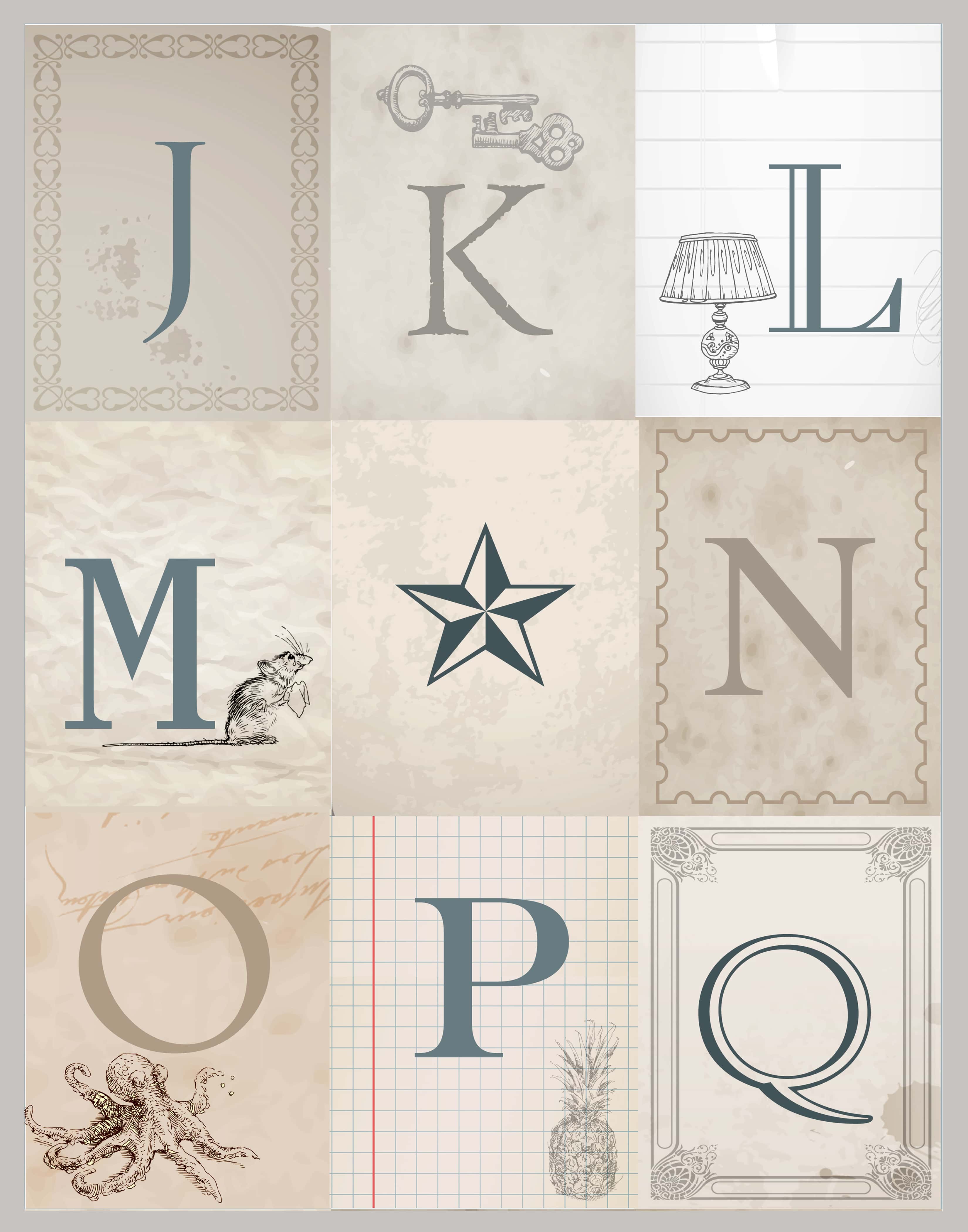 vintage alphabet printables beautiful and fun printables