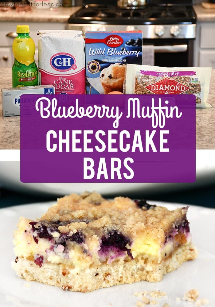 Blueberry Muffin Cheesecake Bars graphic.