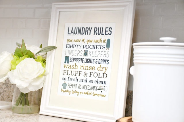 Budget Laundry Room Makeover with DIY Shiplap and Stained Shelves