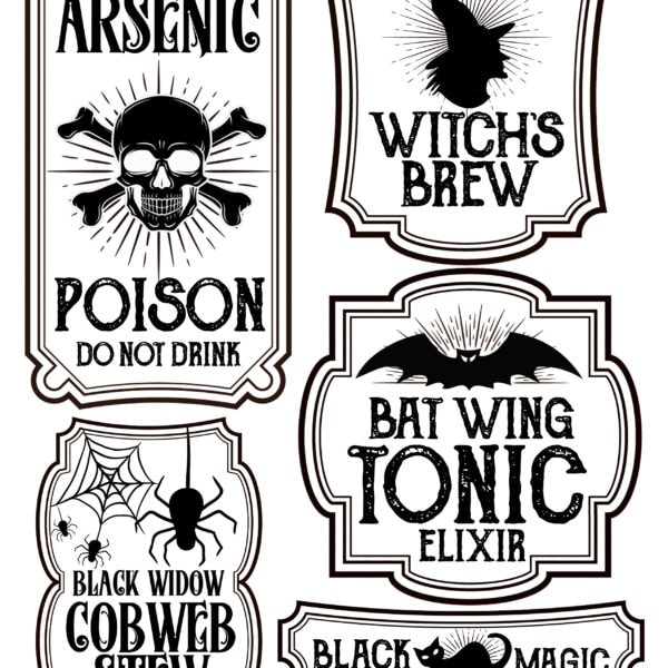 Halloween Bottle Labels Free Printables Potions Labels