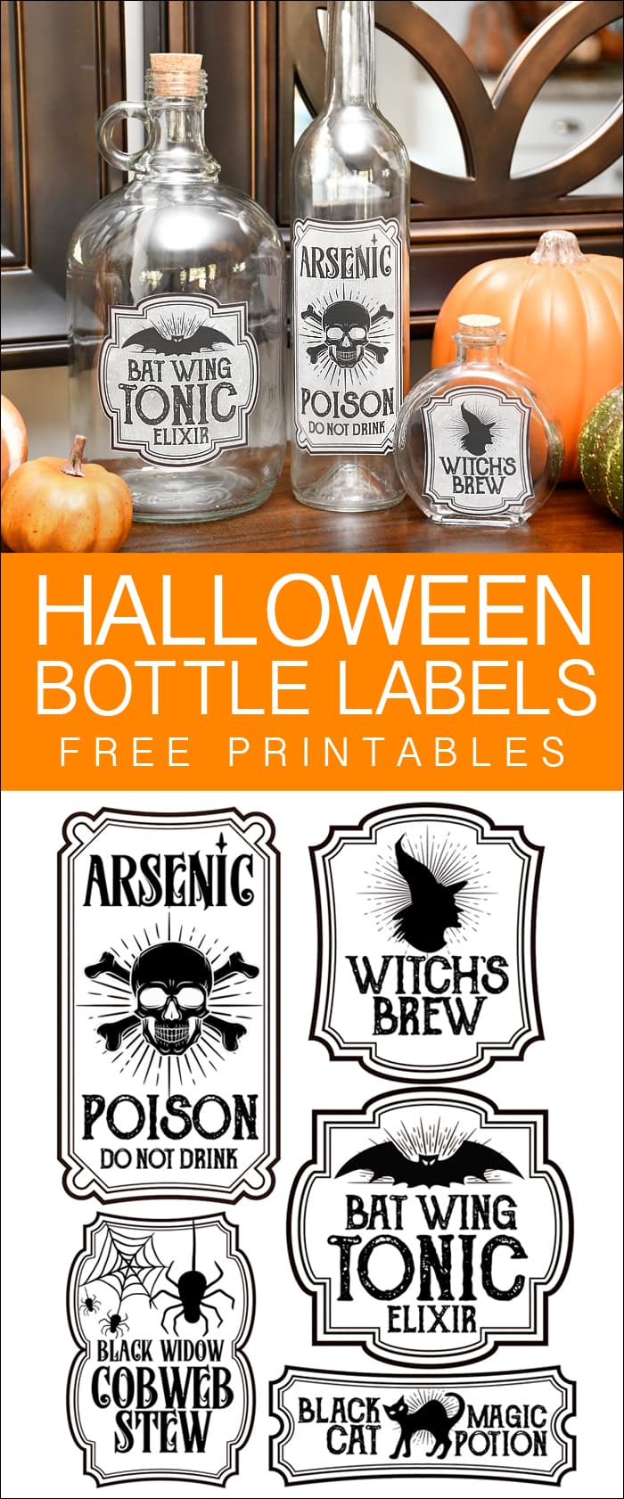 halloween bottle label stickers