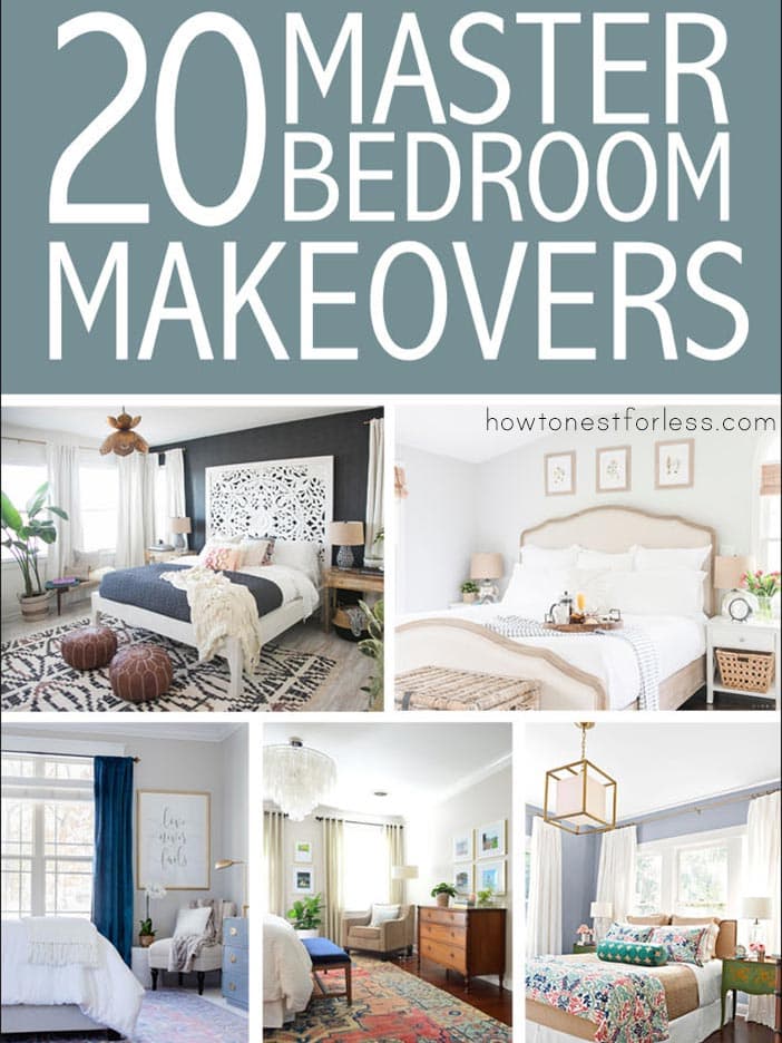 20 master bedroom makeovers poster.