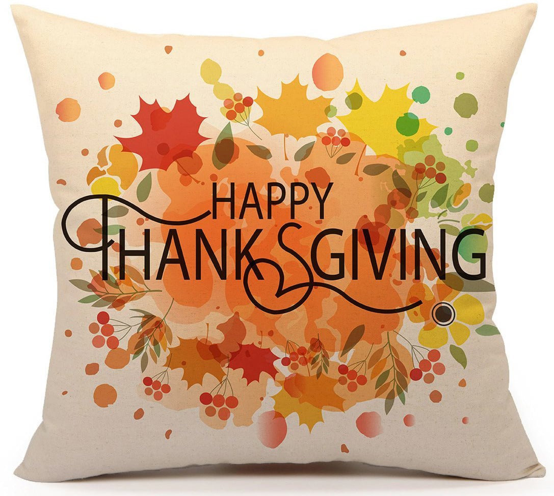 thanksgiving pillow cover