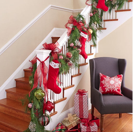 CHristmas entry foyer