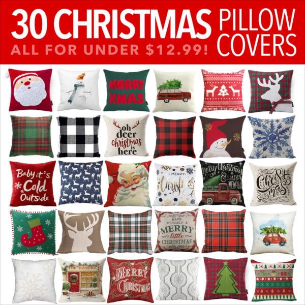 30 Christmas pillow covers.