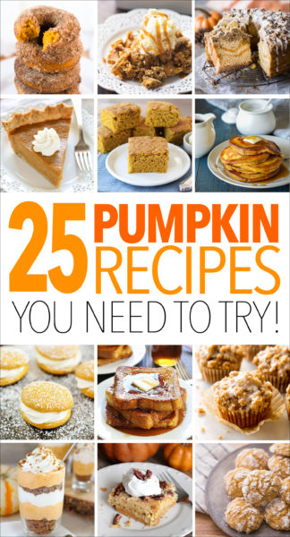 25 pumpkin recipes you need to try poster.
