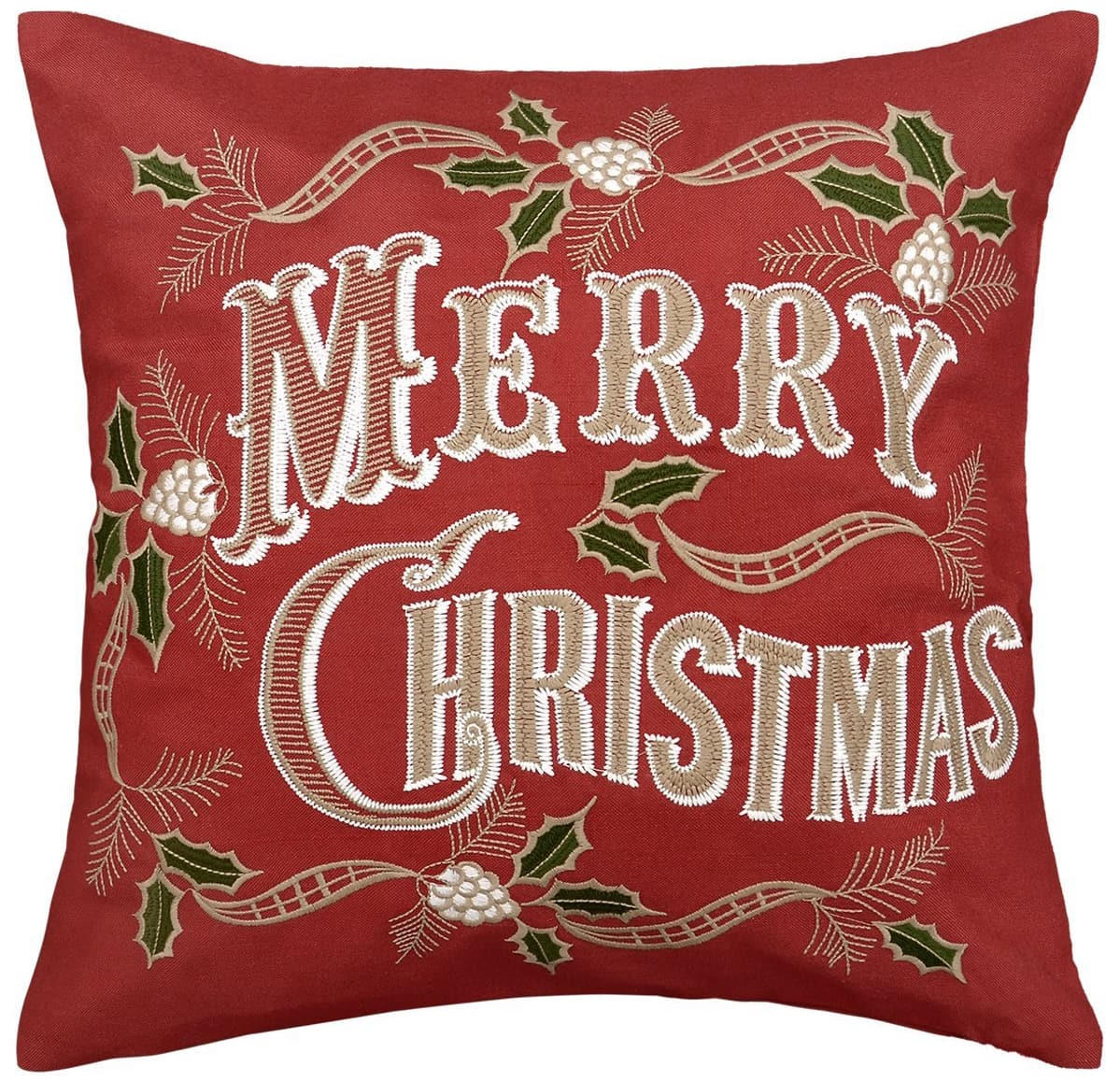 Merry Christmas red pillow.