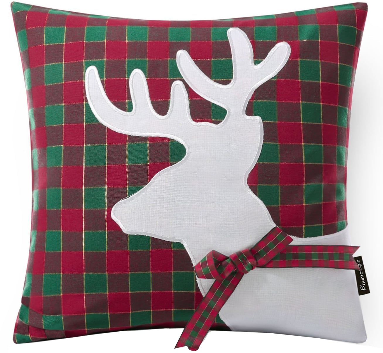 reindeer christmas pillow cover