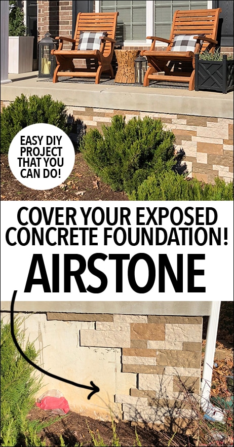 Airstone Concrete Foundation makeover poster.