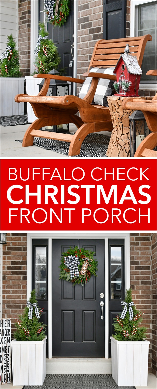 CHRISTMAS front porch decorations poster.