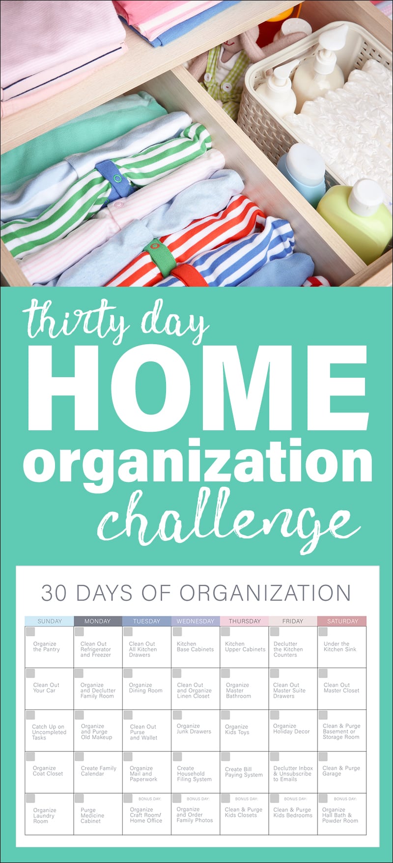 30 Days of Organization Challenge
