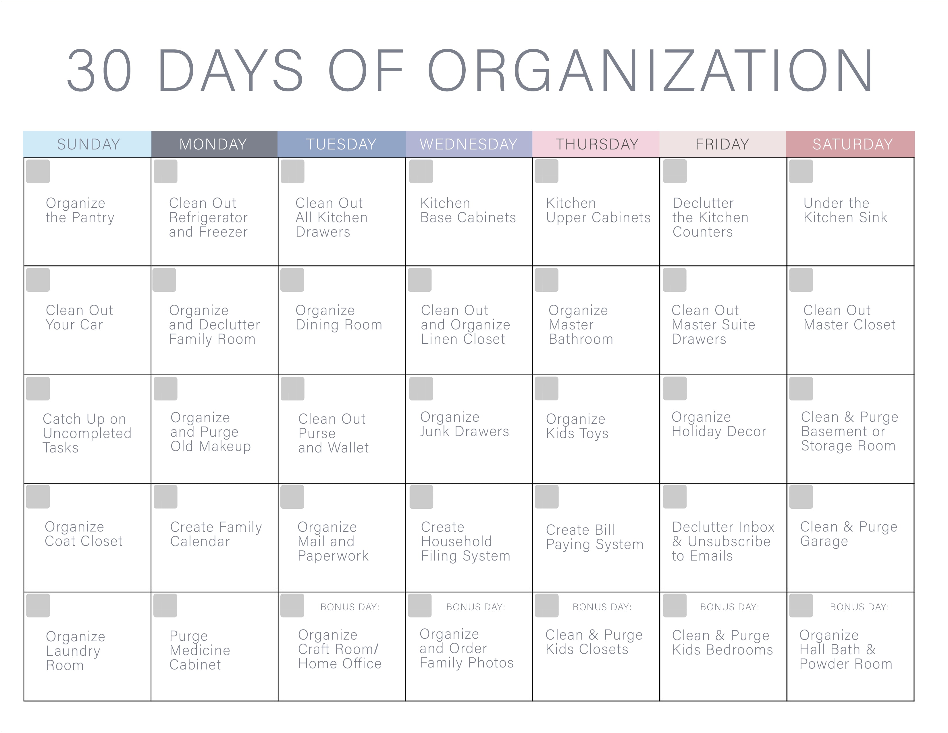 30 Days Of Organization Challenge Declutter Your Home 