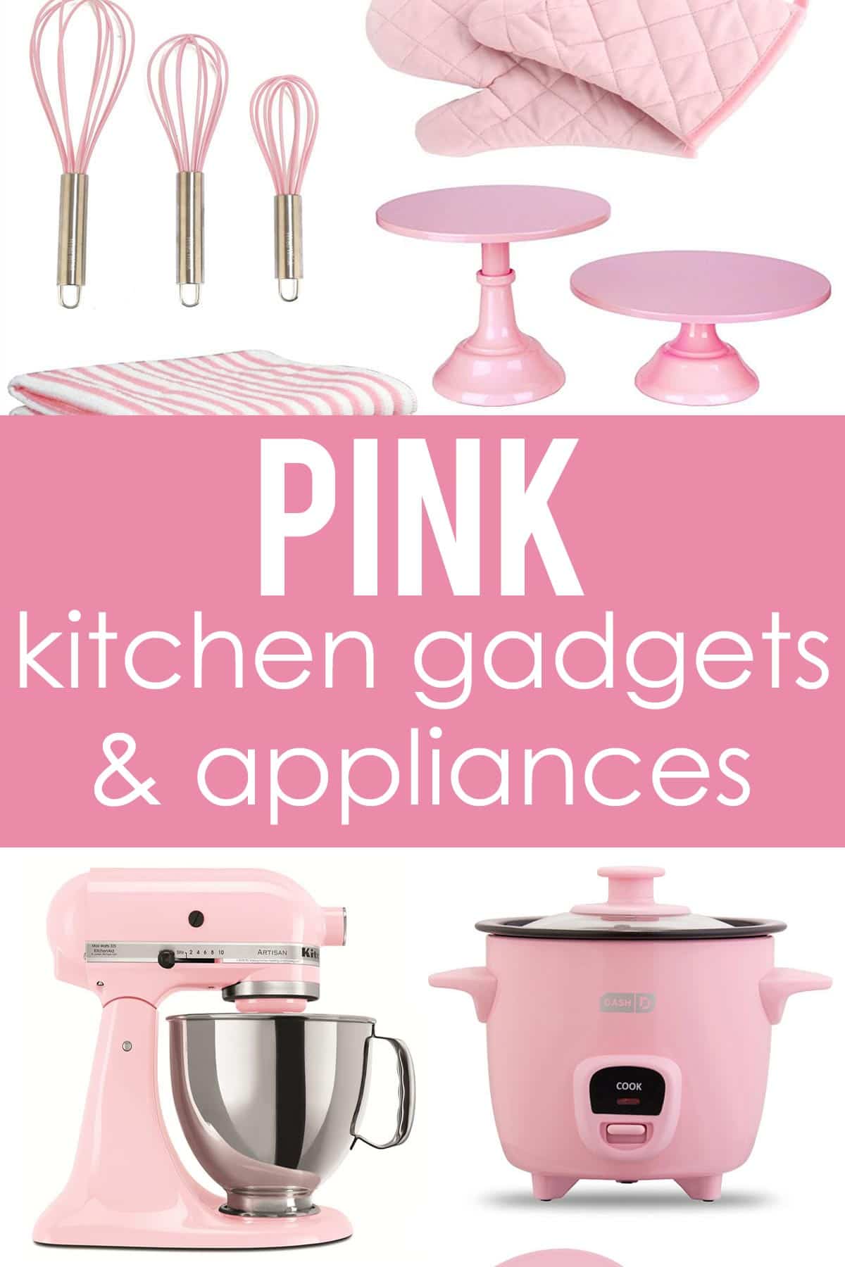 Pink kitchen and kitchen accessories