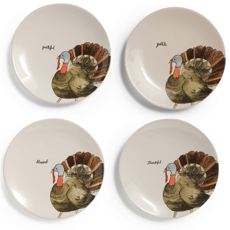 turkey words appetizer plates