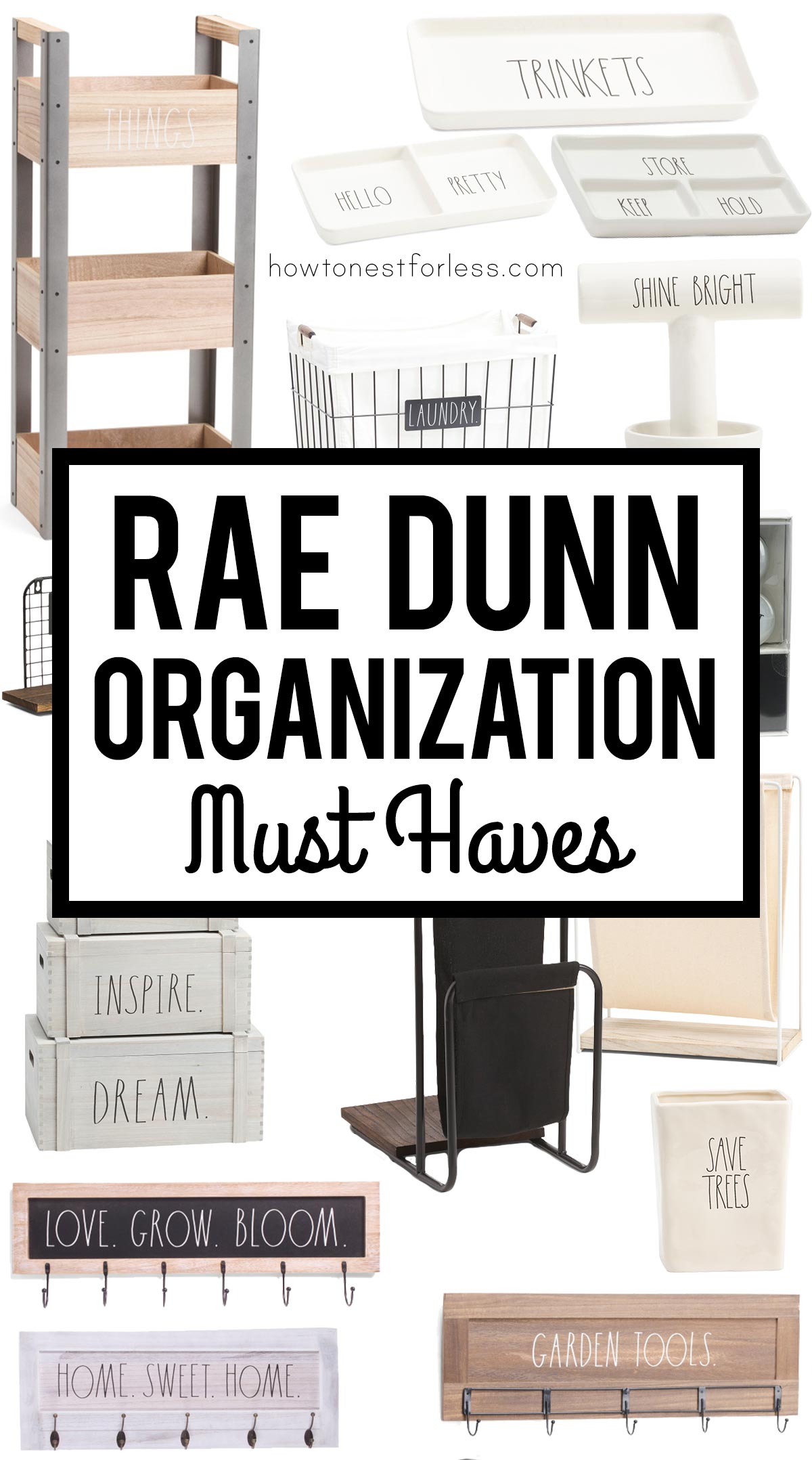 Rae Dunn “Housekeeping” White 4 Sections Caddy Organizer