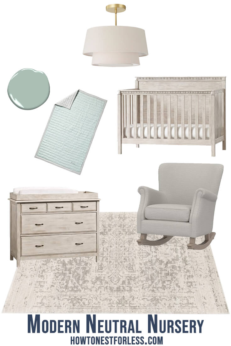 Modern Gender Neutral Nursery Design Mood Board