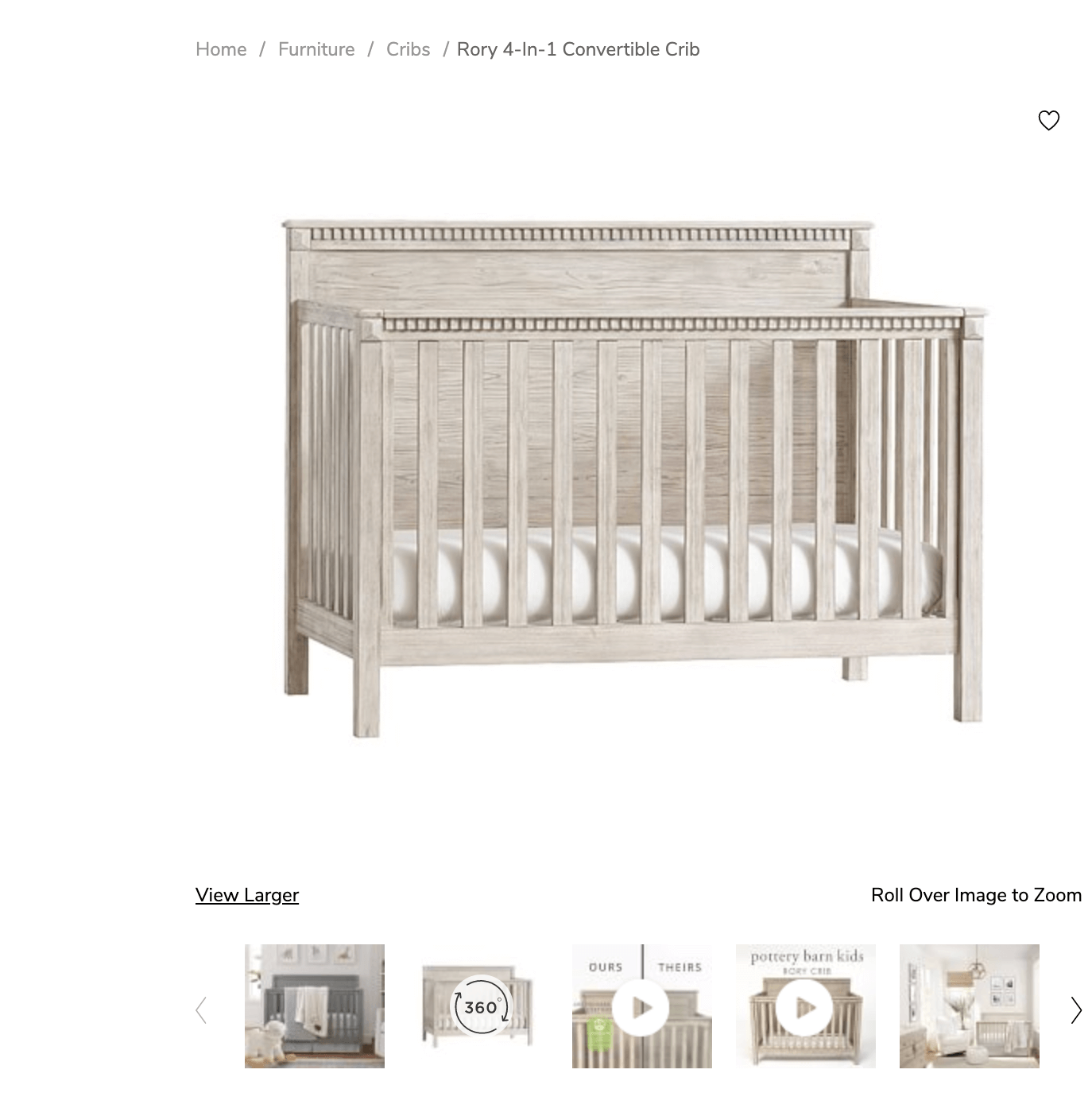 Pottery Barn kids crib