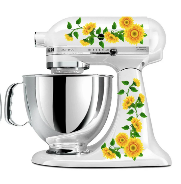 Sunflower Kitchenaid, Kitchen Mixer Decal Sticker Set. Sunflowers