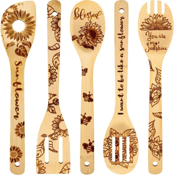 Sunflower Spoon Set Holder Sunflower Kitchen Decor Fall 