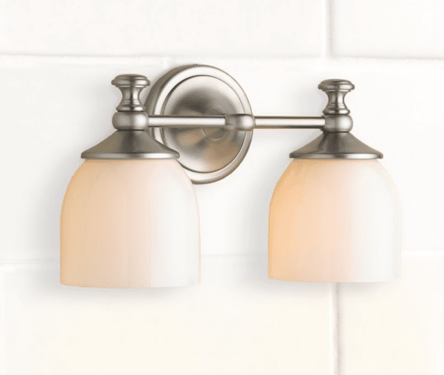 satin nickel vanity light