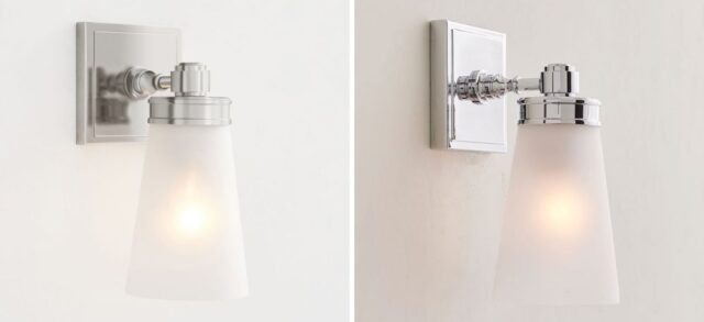 satin nickel vs polished nickel wall sconces